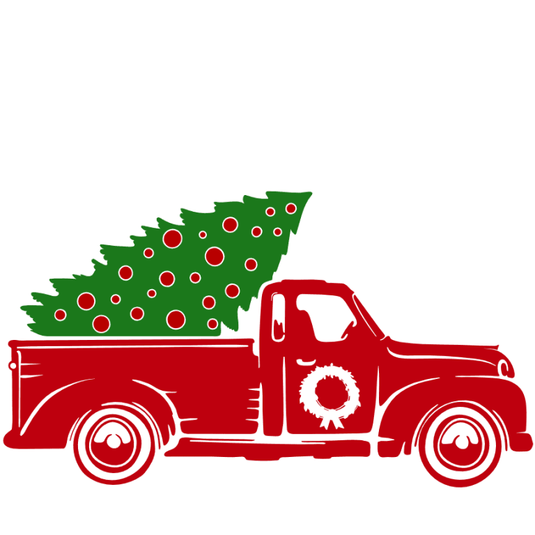 Christmas Tree Truck, Holiday Free Svg File SVG Heart