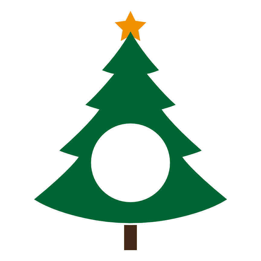 christmas-tree-with-star-monogram-decoration-free-svg-file-SvgHeart.Com
