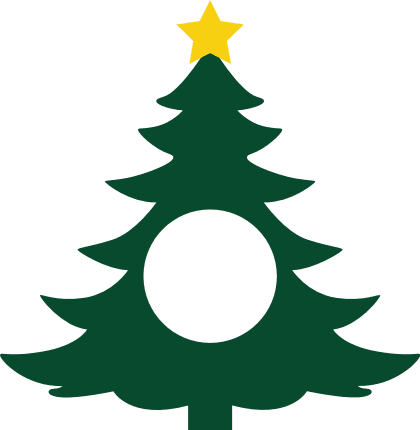 christmas-tree-with-star-monogram-frame-decoration-free-svg-file-SvgHeart.Com