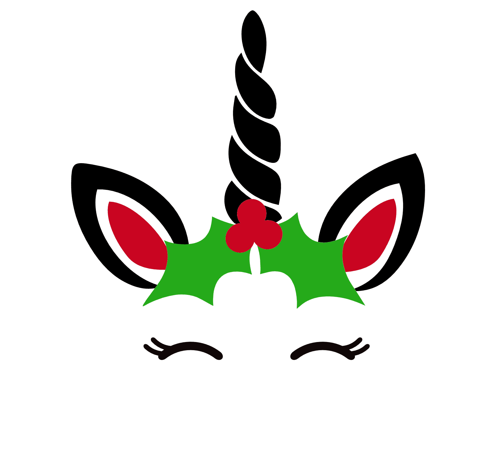 christmas-unicorn-unicorn-face-free-svg-file-SvgHeart.Com