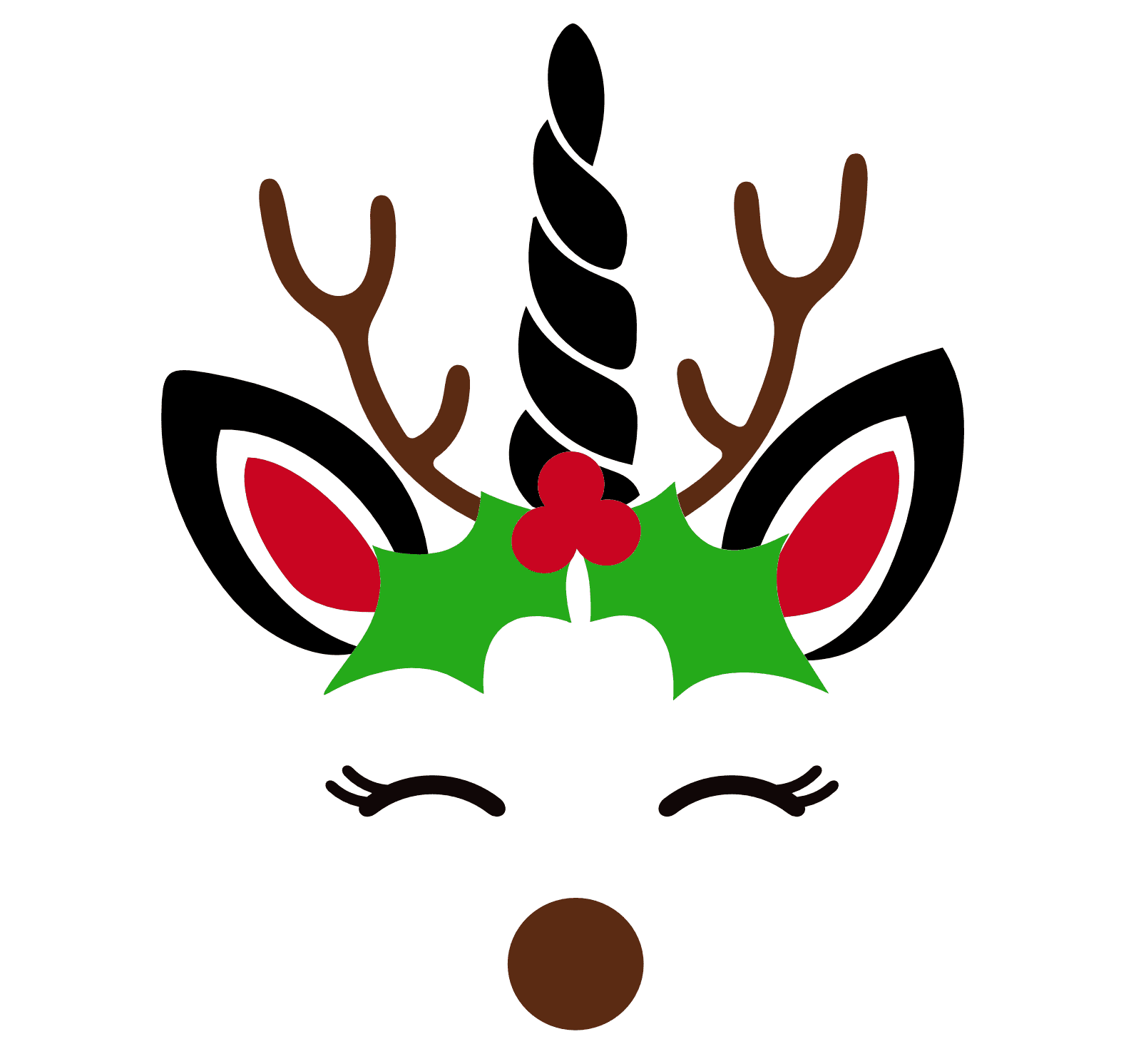 christmas-unicorn-unicorn-face-free-svg-file-SvgHeart.Com