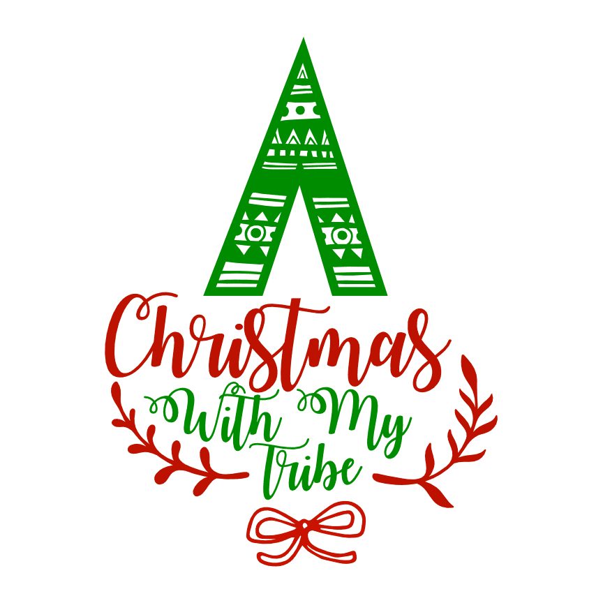 christmas-with-my-tribe-holiday-free-svg-file-SvgHeart.Com