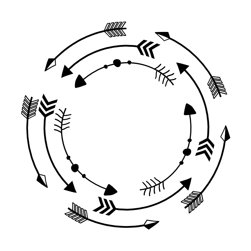 circle-arrows-monogram-decoration-free-svg-file-SvgHeart.Com