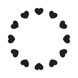 circle-hearts-round-monogram-frame-decorative-free-svg-file-SvgHeart.Com
