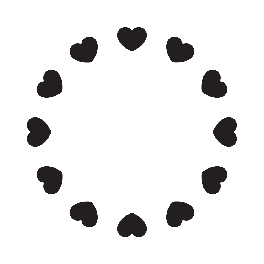 circle-hearts-round-monogram-frame-decorative-free-svg-file-SvgHeart.Com