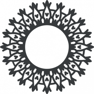 circle monogram frame free svg file - SVG Heart