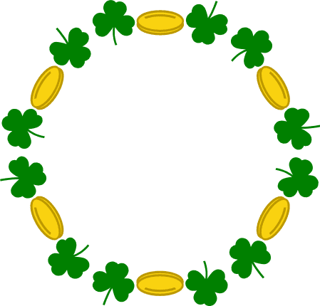 coin-and-shamrock-circle-monogram-frame-free-svg-file-SvgHeart.Com