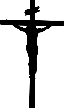 crucifix silhouette, jesus christ cross free svg file - SVG Heart