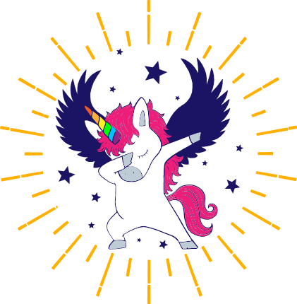 dabbing-unicorn-with-wings-birthday-free-svg-file-SvgHeart.Com