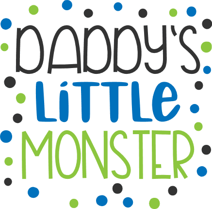 daddys-little-monster-new-born-baby-onesie-free-svg-file-SvgHeart.Com