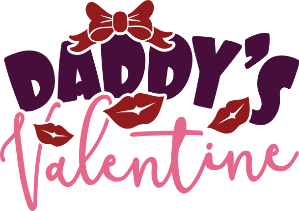 daddy's valentine, valentine's day, baby onesie free svg file - SVG Heart