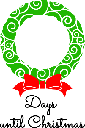 days-until-christmas-holly-wreath-with-bow-holiday-free-svg-file-SvgHeart.Com