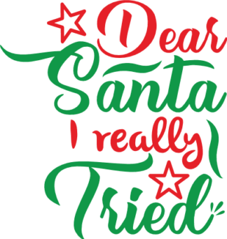 dear-santa-i-really-tried-stars-christmas-free-svg-file-SvgHeart.Com