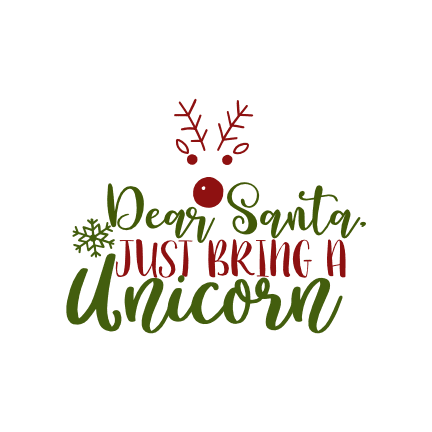 dear-santa-just-bring-a-unicorn-christmas-free-svg-file-SvgHeart.Com