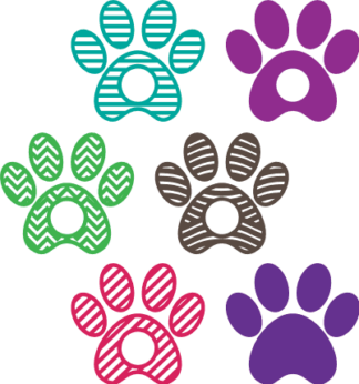 decorated-dog-paws-monogram-frame-bundle-pet-lover-free-svg-file-SvgHeart.Com
