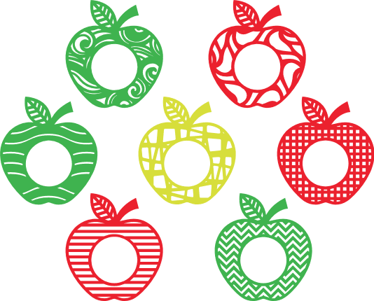 decorative-apples-monogram-frame-bundle-fruit-free-svg-file-SvgHeart.Com