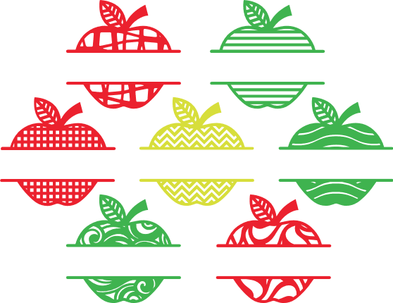 decorative-apples-split-text-frame-fruit-free-svg-file-SvgHeart.Com