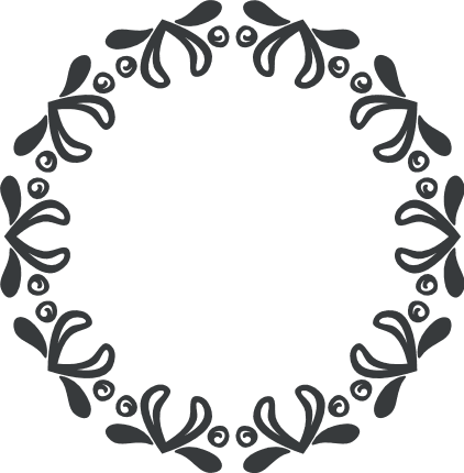 Flower Circle Monogram Frame - free svg file for members - SVG Heart