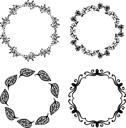 decorative-circle-monogram-frames-bundle-free-svg-file-SvgHeart.Com