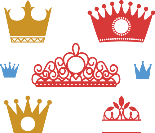 Crown SVG, Crown Bundle SVG, King, Queen, Prince, Princess Crown [vector  file]