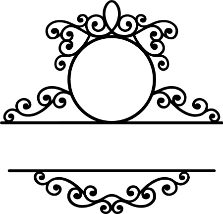 decorative-vintage-monogram-split-text-frame-free-svg-file-SvgHeart.Com