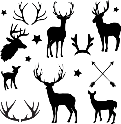 deer-and-antlers-bundle-hunting-free-svg-file-SvgHeart.Com