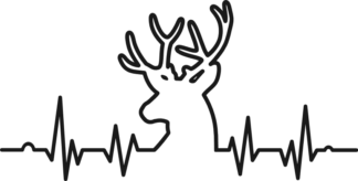 deer-head-heart-beat-wave-hunting-free-svg-file-SvgHeart.Com
