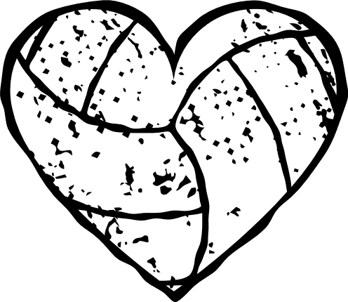 distressed-heart-shape-volleyball-ball-sport-free-svg-file-SvgHeart.Com