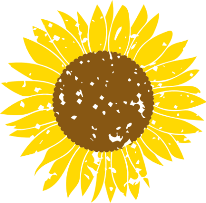 distressed sunflower, summer, grunge free svg file - SVG Heart