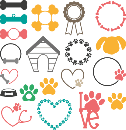 dog-bundle-bones-heart-shape-paw-kennel-free-svg-file-SvgHeart.Com