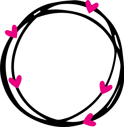 double-circle-frame-with-hearts-love-free-svg-file-SvgHeart.Com