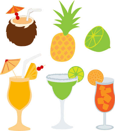 drinks-bundle-pineapple-lime-slice-drinks-cocktail-free-svg-file-SvgHeart.Com