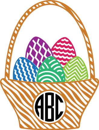 easter-basket-monogram-frame-eggs-free-svg-file-SvgHeart.Com