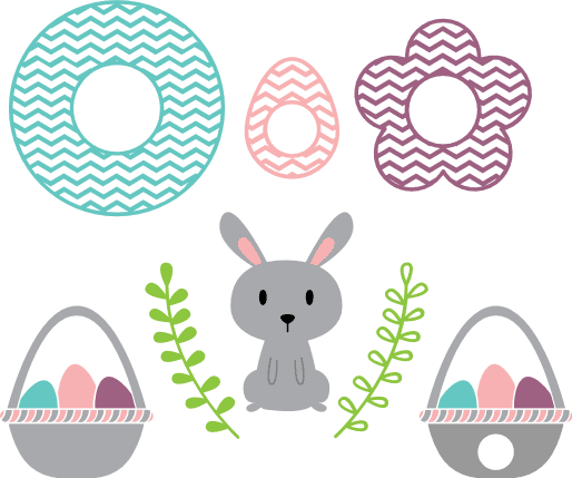 easter-bundle-bunny-monogram-frames-eggs-in-basket-free-svg-file-SvgHeart.Com