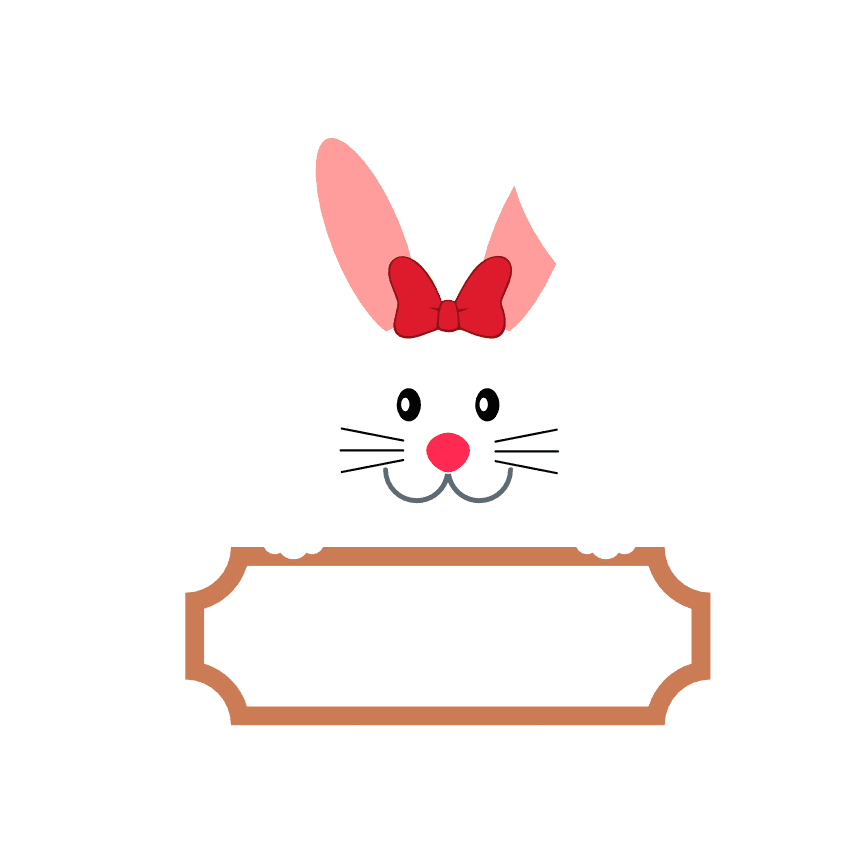 easter-bunny-frame-decoration-free-svg-file-SvgHeart.Com