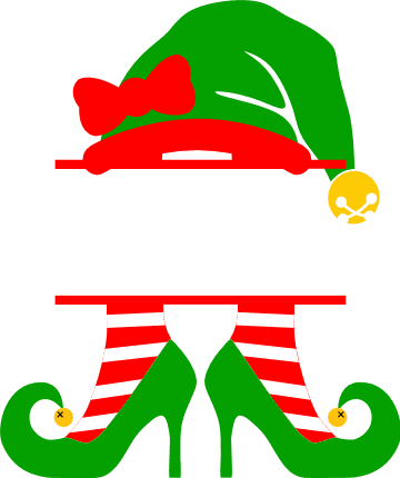 elf-girl-dress-split-text-frame-christmas-free-svg-file-SvgHeart.Com