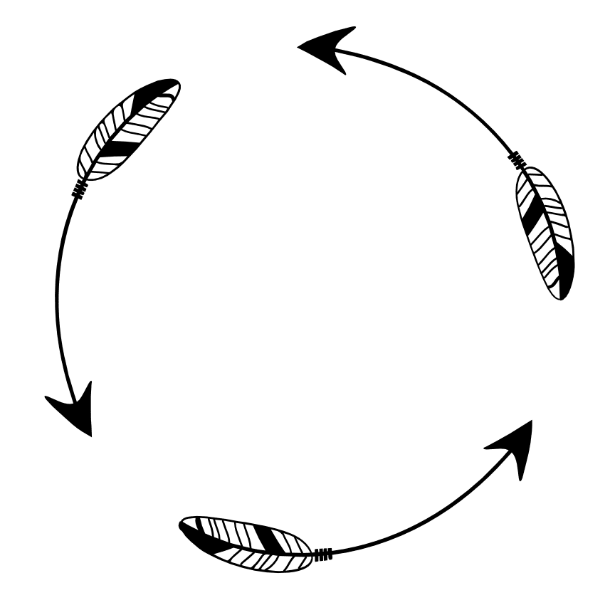feather-arrow-circle-round-decoration-free-svg-file-SvgHeart.Com