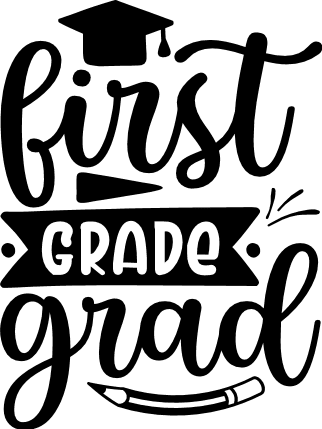 first-grade-grad-graduation-free-svg-file-SvgHeart.Com