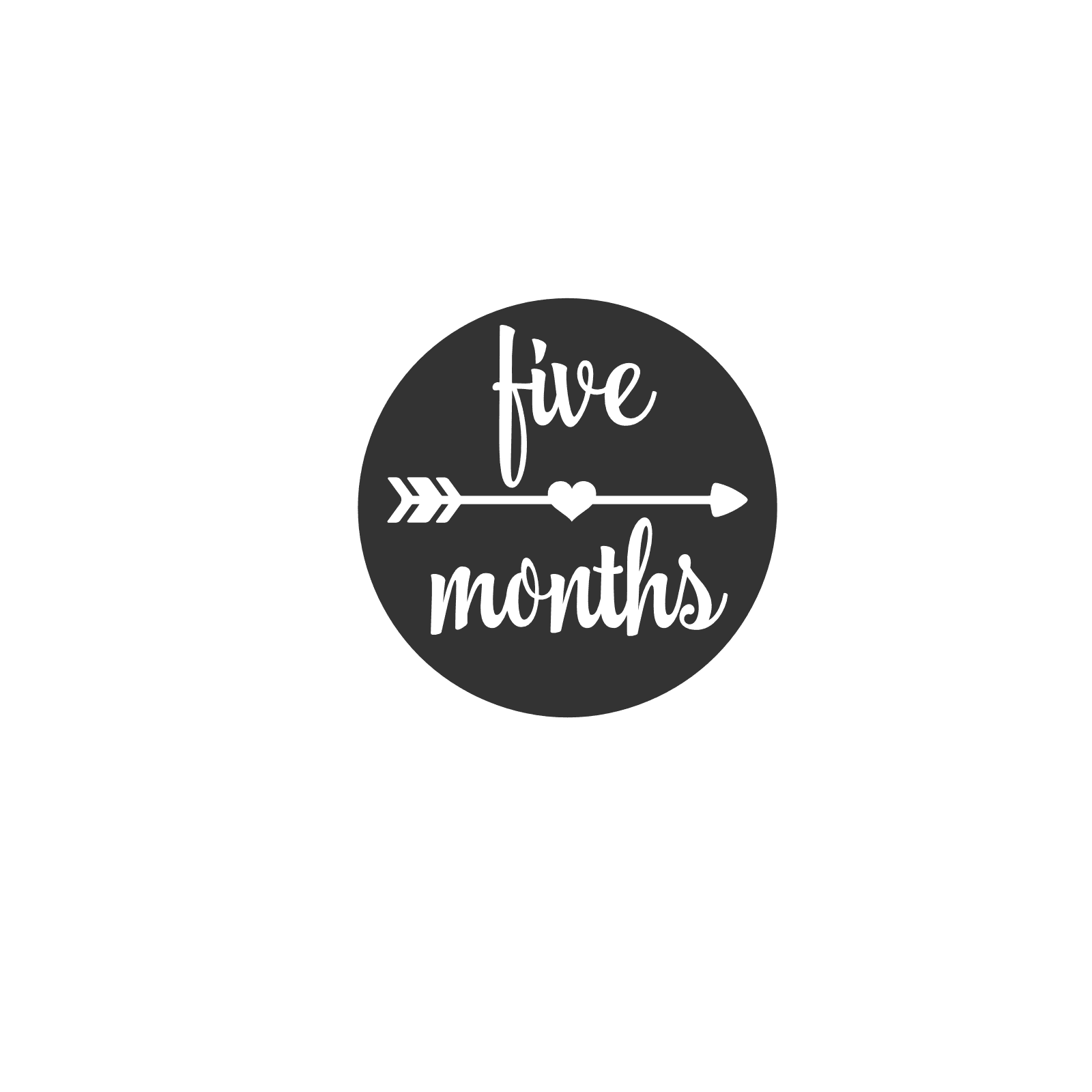 five-months-arrow-anniversary-free-svg-file-SvgHeart.Com