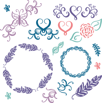 floral-elements-bundle-butterfly-floral-circle-frame-free-svg-file-SvgHeart.Com