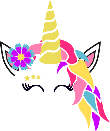 floral-unicorn-head-stars-fantasy-animal-free-svg-file-SvgHeart.Com