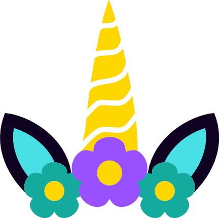 floral-unicorn-head-with-horn-decoration-free-svg-file-SvgHeart.Com