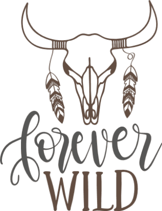 forever-wild-cow-skull-boho-design-free-svg-file-SvgHeart.Com