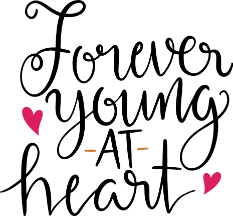 forever-young-at-heart-inspirational-free-svg-file-SvgHeart.Com