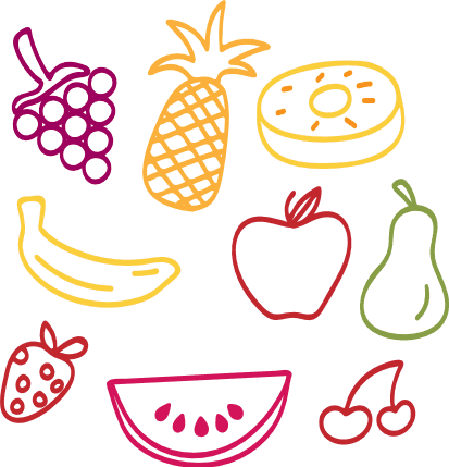 fruits-bundle-grapes-pineapple-banana-free-svg-file-SvgHeart.Com