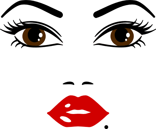 girl-face-eyebrows-eyes-lips-free-svg-file-SvgHeart.Com