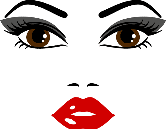 girl-face-with-makeup-eyeshadow-free-svg-file-SvgHeart.Com