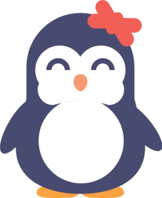 girl-penguin-with-bow-monogram-frame-free-svg-file-SvgHeart.Com