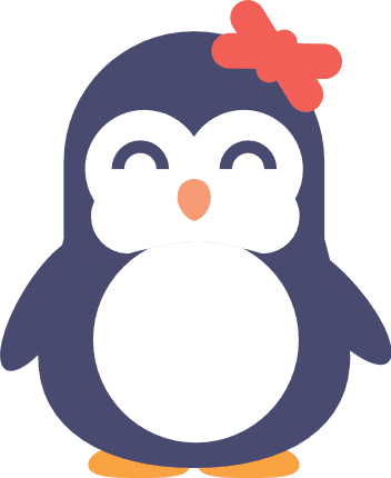 girl-penguin-with-bow-monogram-frame-free-svg-file-SvgHeart.Com