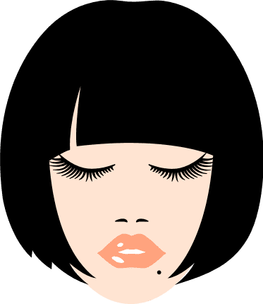girl-with-short-hair-and-closed-eyes-fashion-free-svg-file-SvgHeart.Com